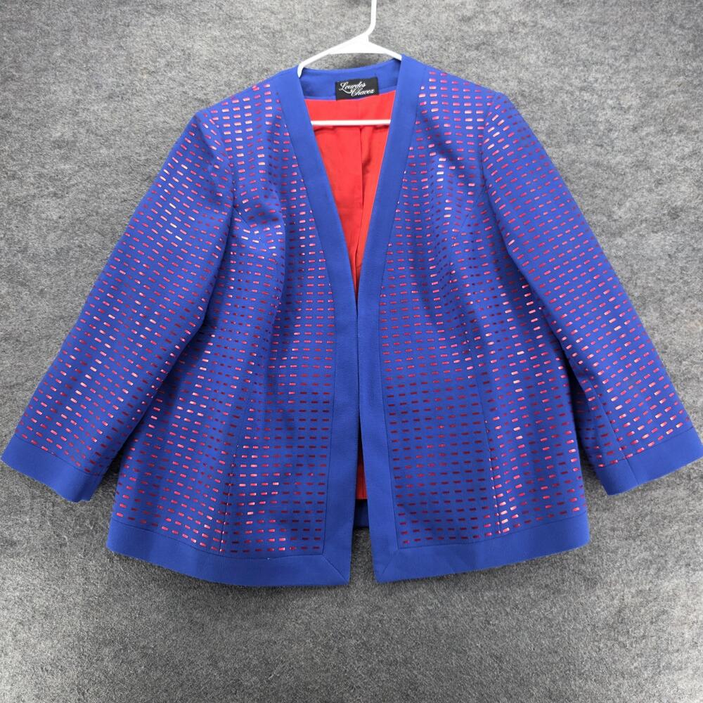 Lourdes Chavez Jacket Womens Small Wool Open Front Made USA Unique Cutout
